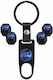 M-Wave Car Tire Valve Caps with Logo Ford Black 4pcs
