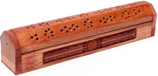 Holzbrenner-Basis Aufbewahrungsbox für Räucherstäbchen und Kegel Blumenleben