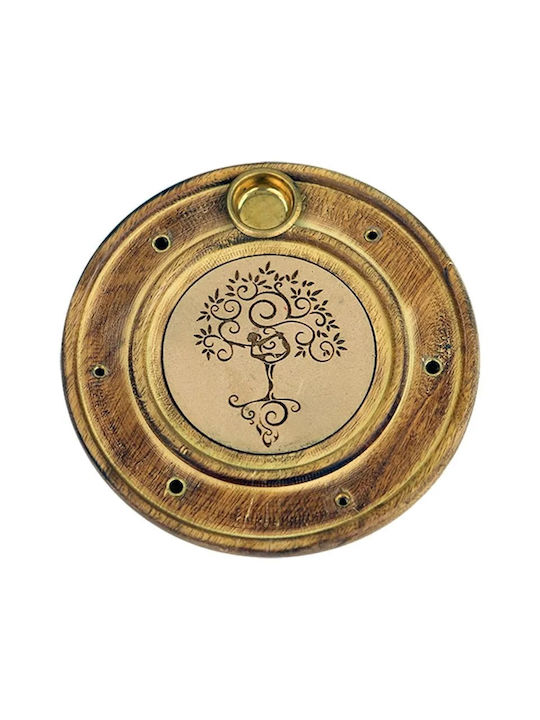 Wooden Aromatic Stick & Cone Burner Base Yoga Tree 10cm