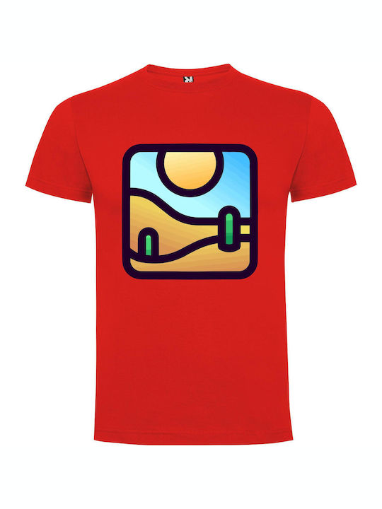 iLovePrints Radiant Roadway T-shirt Red