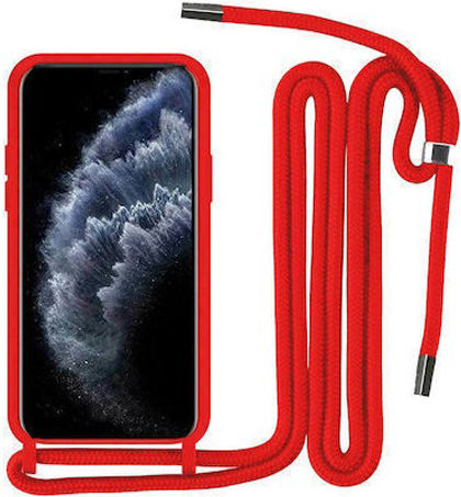 Colored Back Cover Silicon cu Curea Roșu (Poco X5 Pro)