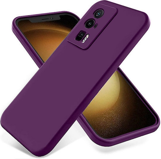 Soft Umschlag Rückseite Silikon Lila (Poco F5 Pro)