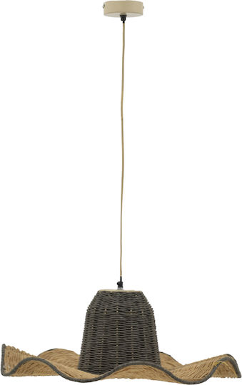 Inart Darla Pendant Light Black with Socket E27 57x57x110cm