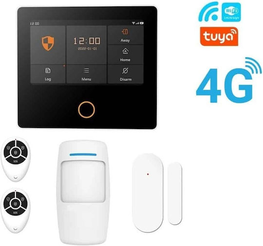 4G Ασύρματο Σύστημα Συναγερμού με Ανιχνευτή Κίνησης , Αισθητήρα Πόρτας , 2 Τηλεχειριστήρια και Πληκτρολόγιο (Wi-Fi) H502-4G-WIFI