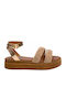 Women's Flat Sandals Flatforms in Gold Color