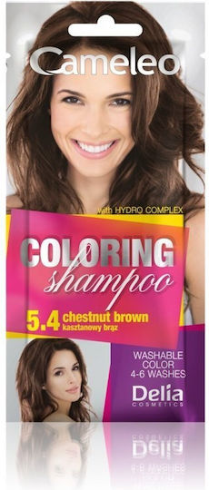 Delia Cosmetics Cameleo Χρωμοσαμπουάν Χωρίς Αμμωνία 5.4 Chestnut Braz 40ml