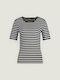 Gant Women's T-shirt Striped Dark Blue