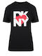 DKNY Women's Blouse Cotton Short Sleeve BLK D2B4A143-BLK