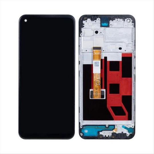 Екран Display със Сензорен Механизъм и Рамка за OPPO A53 4G, A53S 4G, CPH2127, CPH2139, CPH2135 (Черен)