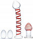 Glas Πρωκτικά Dildos Σετ Κόκκινα