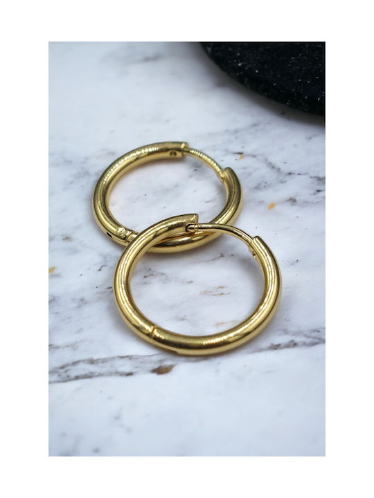 Earrings Hoops made of Steel Gold Plated