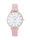 Perfect Watch with Pink Leather Strap