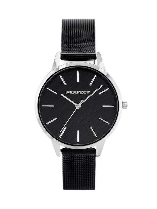 Perfect Watch with Black Metal Bracelet