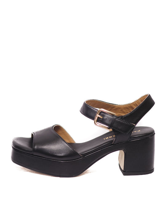 Paola Ferri Din piele Sandale Negre