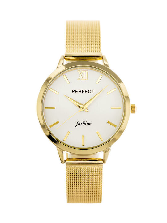 Perfect Uhr mit Gold Metallarmband