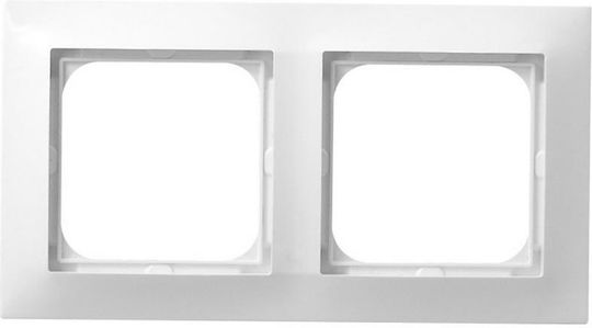 Ospel Switch Frame 2 Positions Vertical Installation in White Color R-2Y/00