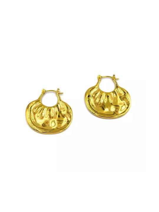 Awear Claire Single Earring Hoop made of Steel Gold Plated