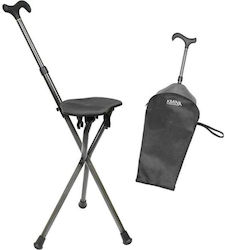 Klappbarer Gehstock Stuhl 2 in 1 aus Carbonfaser