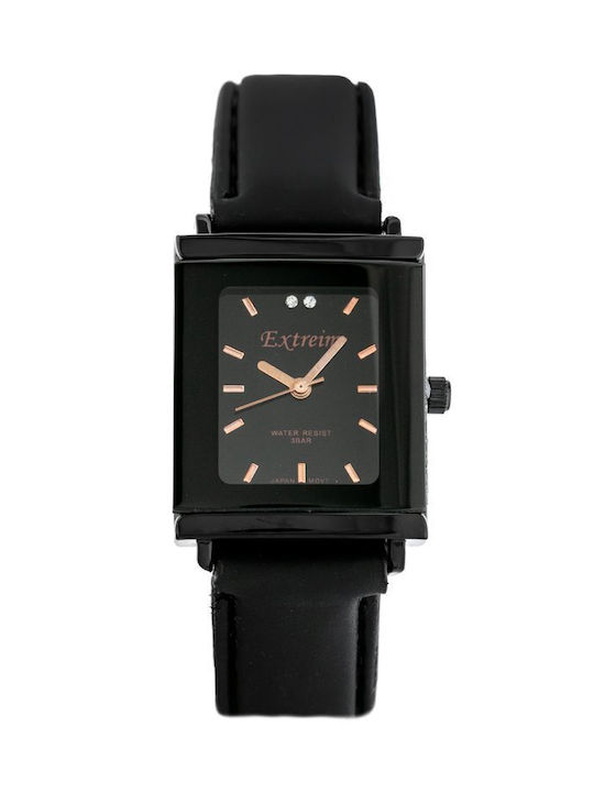 Extreim Watch with Black Leather Strap