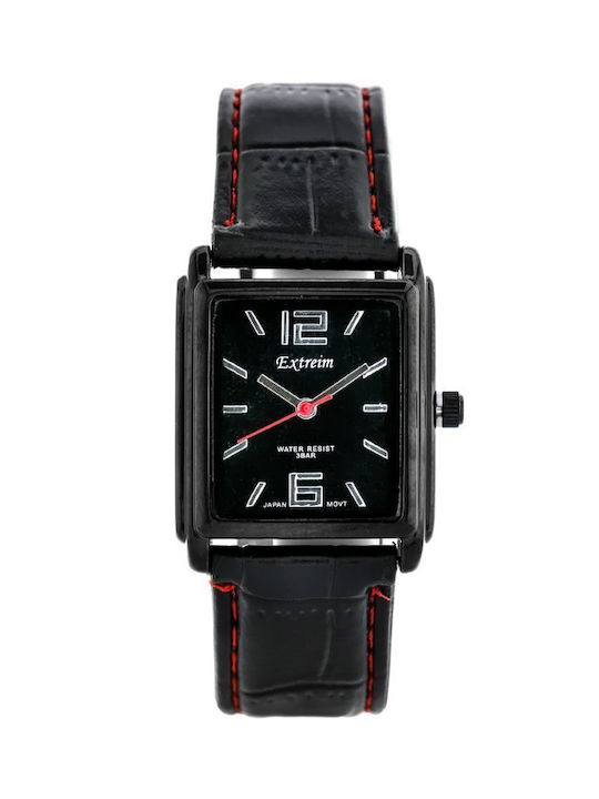 Extreim Watch with Black Leather Strap