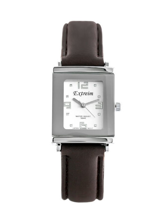 Extreim Watch with Brown Leather Strap