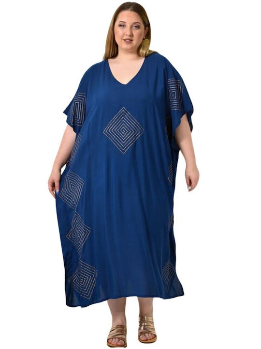 Potre Feminin Caftan de Plajă Albastru