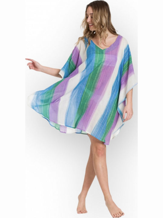 Rima Beachwear Γυναικείο Καφτάνι Παραλίας Πολύχ...