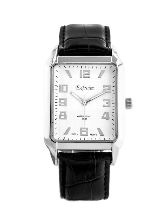 Extreim Watch with Black Leather Strap