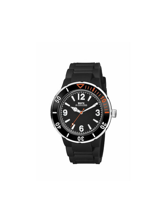 WATX & CO Watch with Black Rubber Strap
