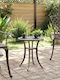 Sitting Room Outdoor Aluminum Table Bronze 48x48x53cm