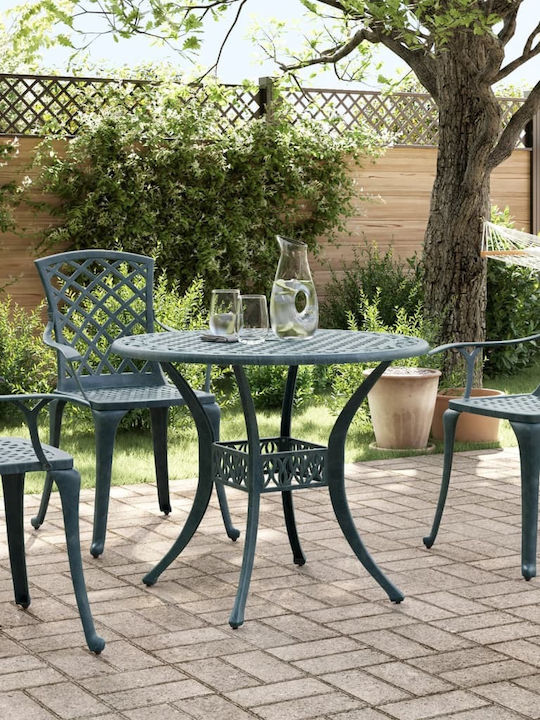 Garten- und Terrassentisch aus Aluminium Grünes 90x90x75cm