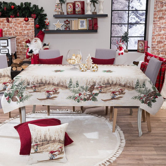 Teoran Christmas Tablecloth Fabric L140xW140cm.