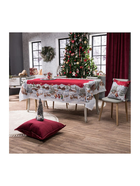 Teoran Kloten Christmas Tablecloth Fabric L140xW140cm 1pcs