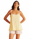 Harmony Women's Summer Cotton Babydoll Yellow