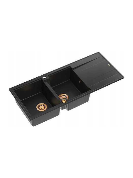 GraniteQ Evan 121 Drop-In Sink Synthetic Granit...