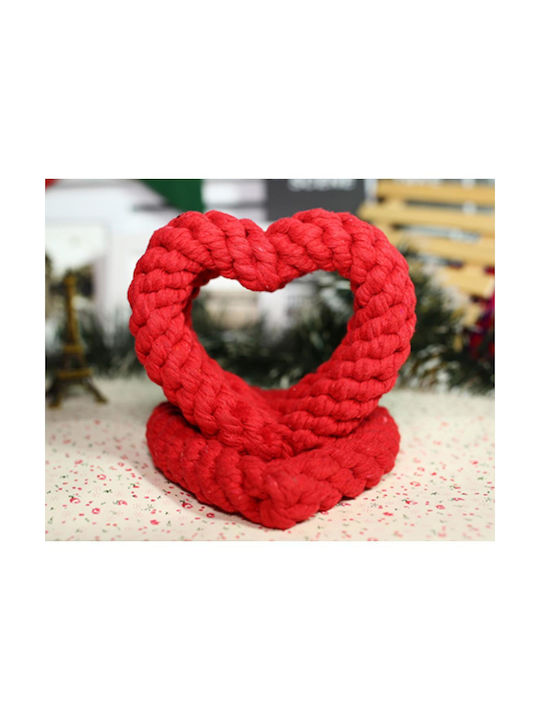 Rope Heart Shape Pet Toy 14cm