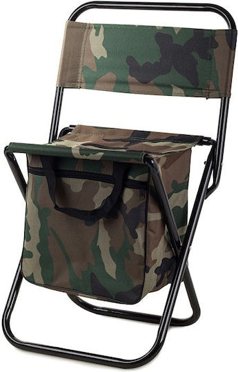 Folding Fishing Chair Zola Thermal Bag Backrest Carrying Handles Army Model