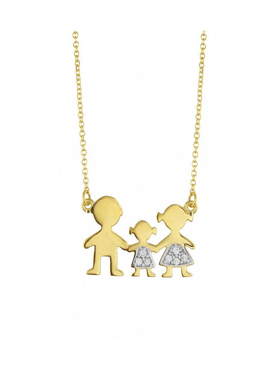 Necklace Gold 9k Family Girl