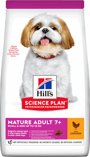 Hill's Science Plan Mature Small & Mini 3kg Trockenfutter für ältere Hunde kleiner Rassen mit Huhn und Türkei