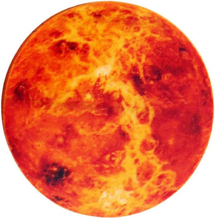 The Littlies Eraser for Pencil and Pen 1pcs Orange Planet Mars