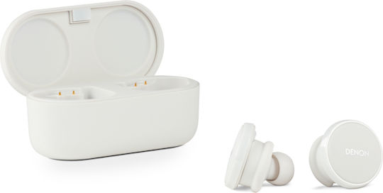 Denon PerL Pro AH-C15PL In-ear Bluetooth Handsfree Ακουστικά με Αντοχή στον Ιδρώτα και Θήκη Φόρτισης Λευκά