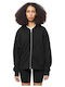 Women's Sweatshirt Jacket Hooded Black