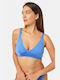 Minerva Bikini Bra with Adjustable Straps Panama Blue
