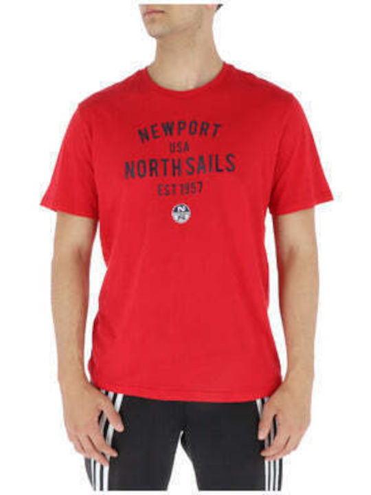 North Sails Ανδρικό T-shirt Κοντομάνικο Red