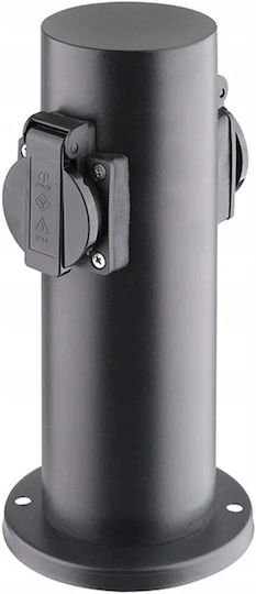 Solight Einzeln Steckdose Wasserdicht Schwarze
