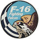 F-16 Fighting Falcon Ελληνική Σημαία Σήμα Pvc Μπλε