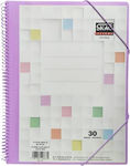 Skag Clipboard Flexible with 30 plastic sleeves Slides for Paper A4 Purple 1pcs