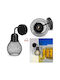 ForHome Lamp Wall with Socket E27 Black 16.5x16.5x12cm