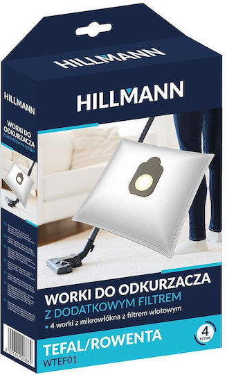 Hillmann Σακούλες Σκούπας 4τμχ Συμβατή με Σκούπα Rowenta