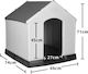 Plastic Pet House Dimensions 66x72.5x71cm
